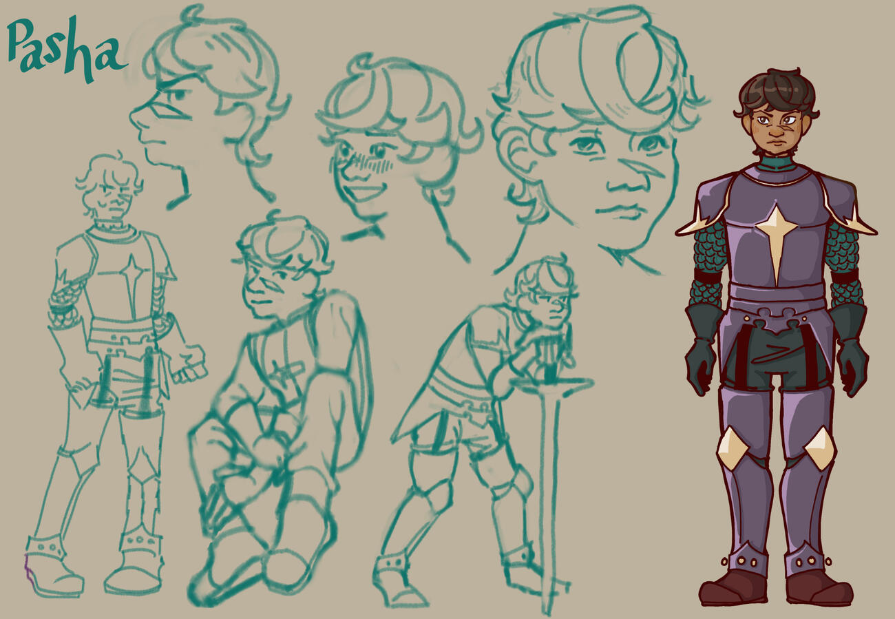 Divine Intervention - Knight Pasha Expression Sheet
