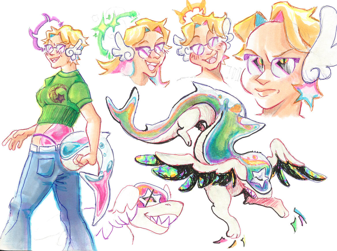 Character design to represent the artist in an experiment of personal branding.