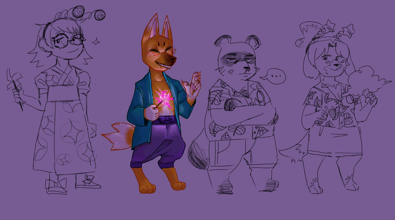 Animal Crossing Fan Comic Concept Line-up